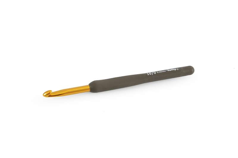 Tulip Etimo Gold Grey Softgrip Crochet Hook (6.00mm) Rubber Handle