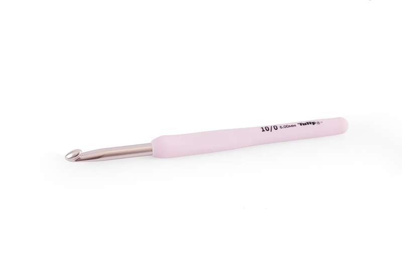 Tulip Etimo Rose Pink Softgrip Crochet Hook (6mm) Rubber Handle