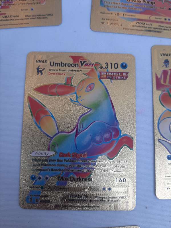 Pokemon Vmax gold cards