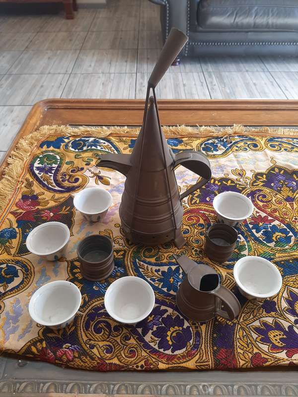 Vintage brass coffee & tea pot