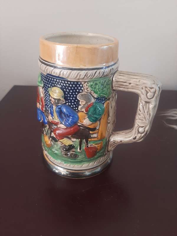 Vintage ceramic German style beer mug