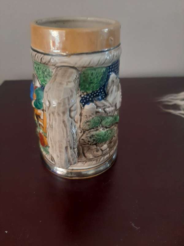 Vintage ceramic German style beer mug