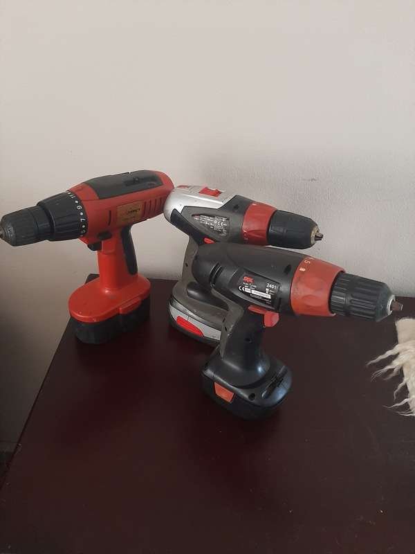 Assorted battery drills
