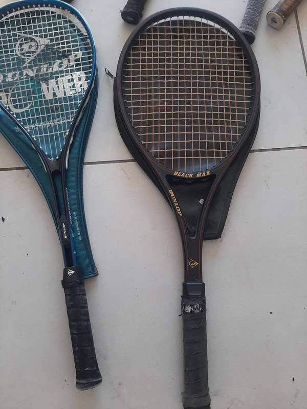 Assorted tennis rackets