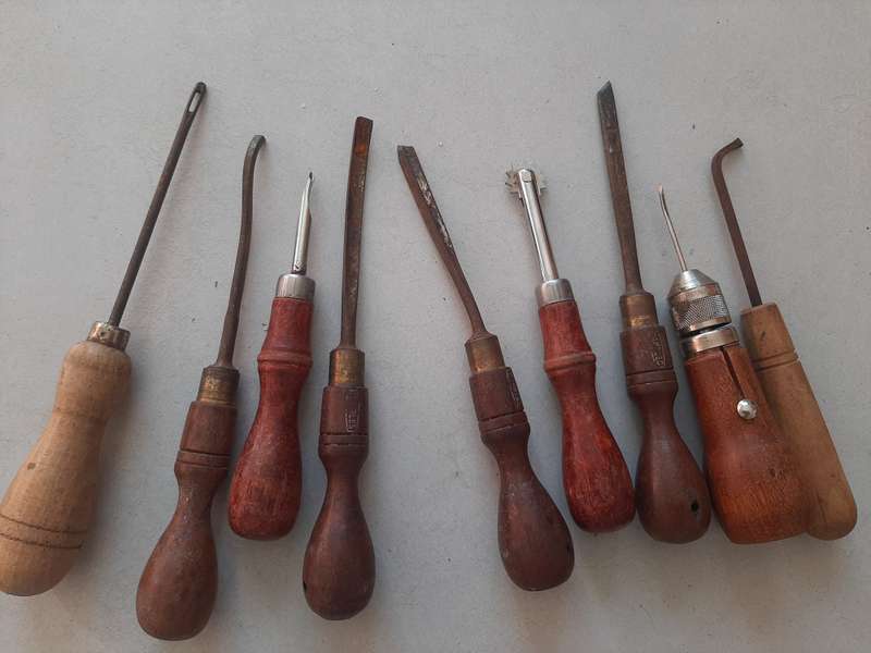 Vintage leather tools