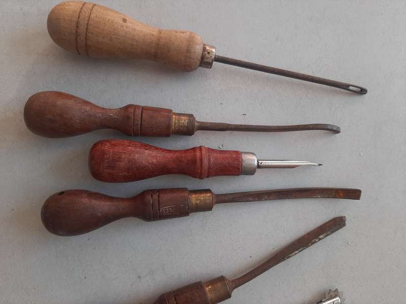 Vintage leather tools