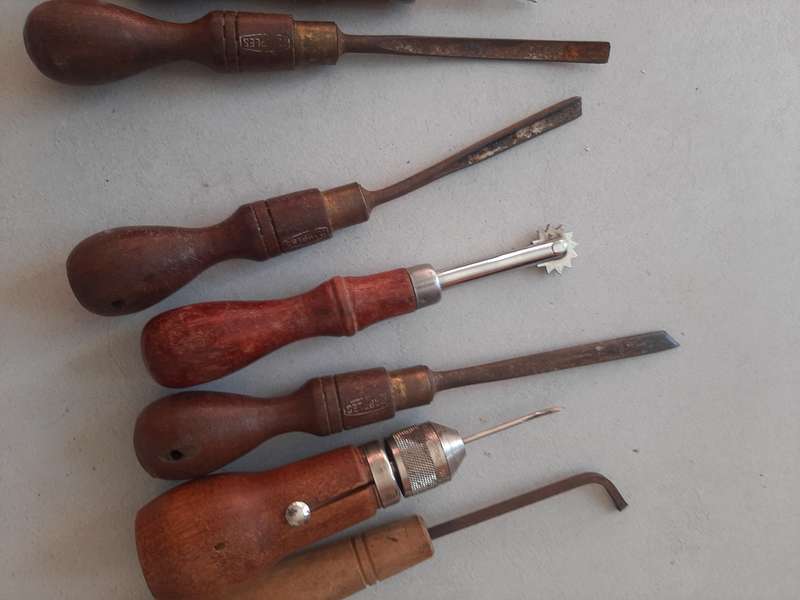 Vintage leather tools