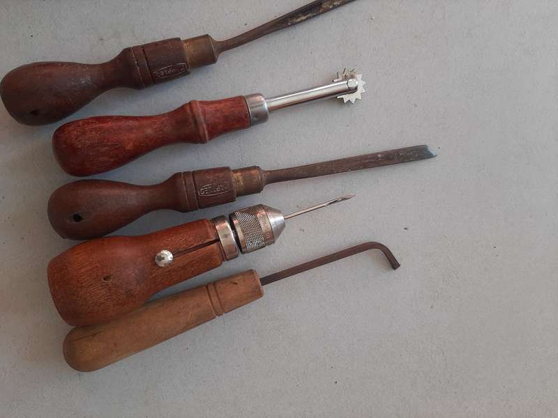Vintage leather tools