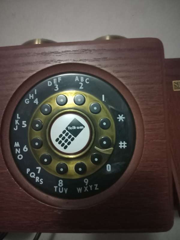Vintage wooden telephone