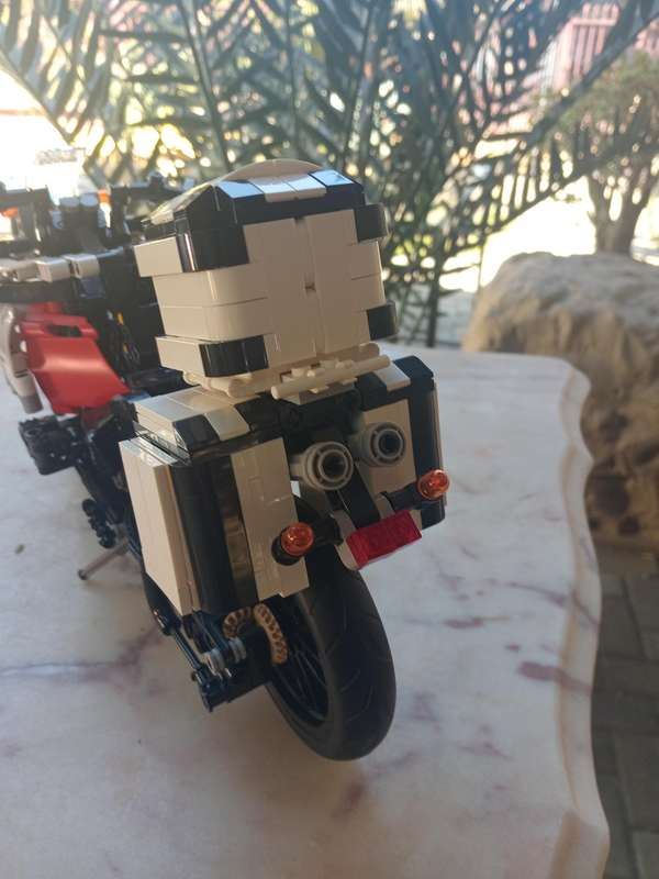 Building blocks patrol motorcycle