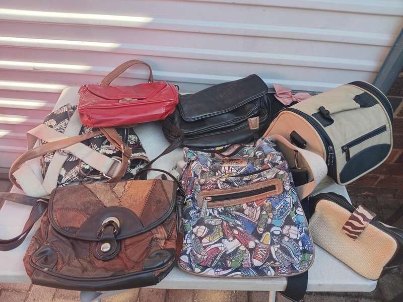 Assorted handbags