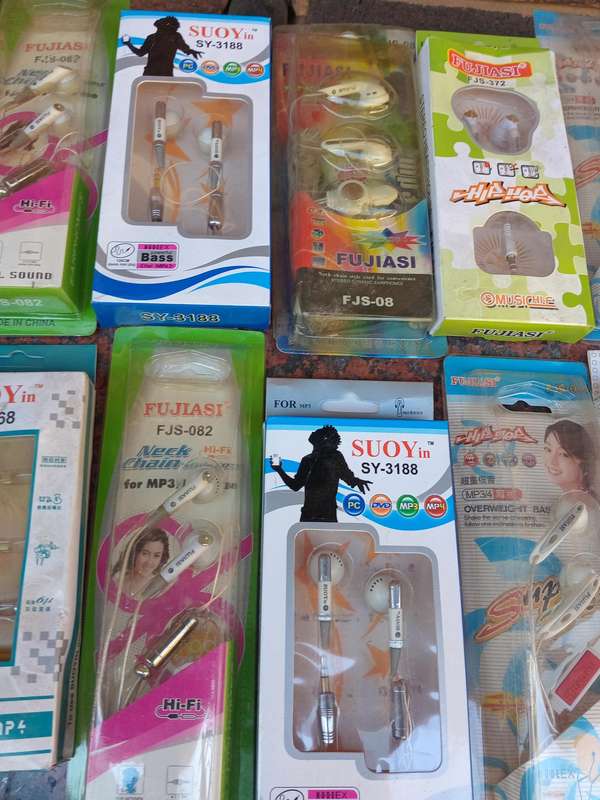 Assorted earphones