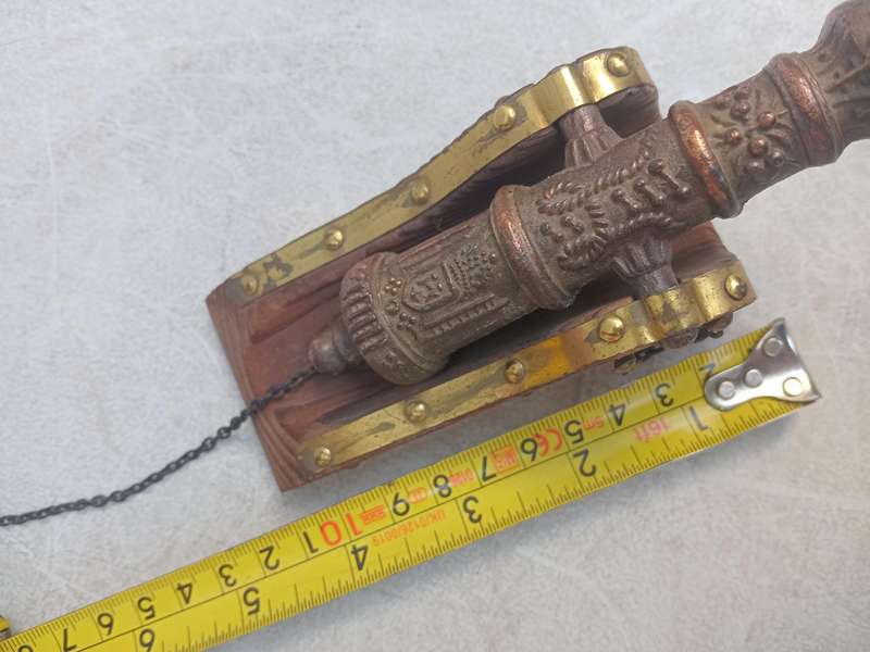 Vintage metal wood cannon