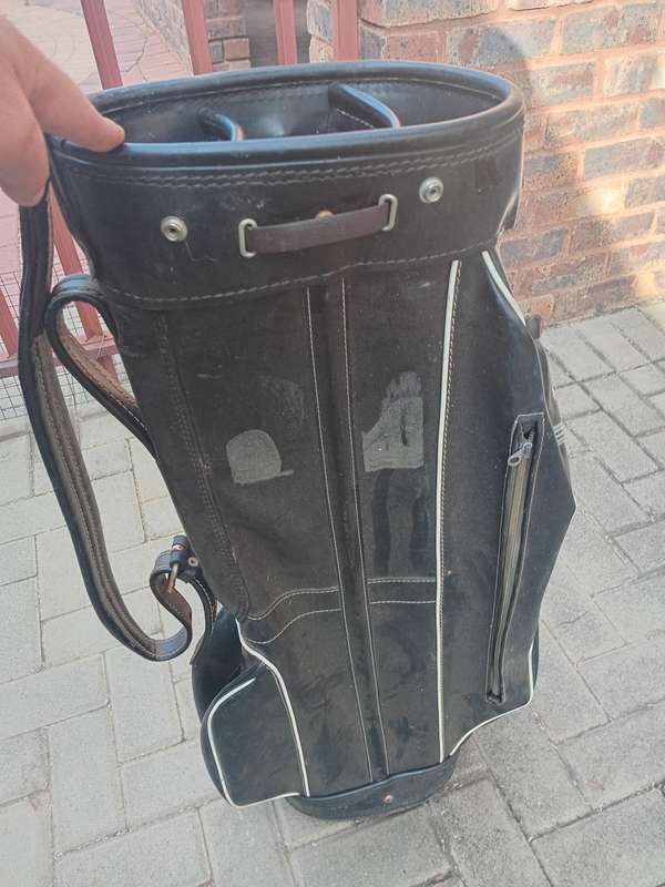 Vintage leather golf bag