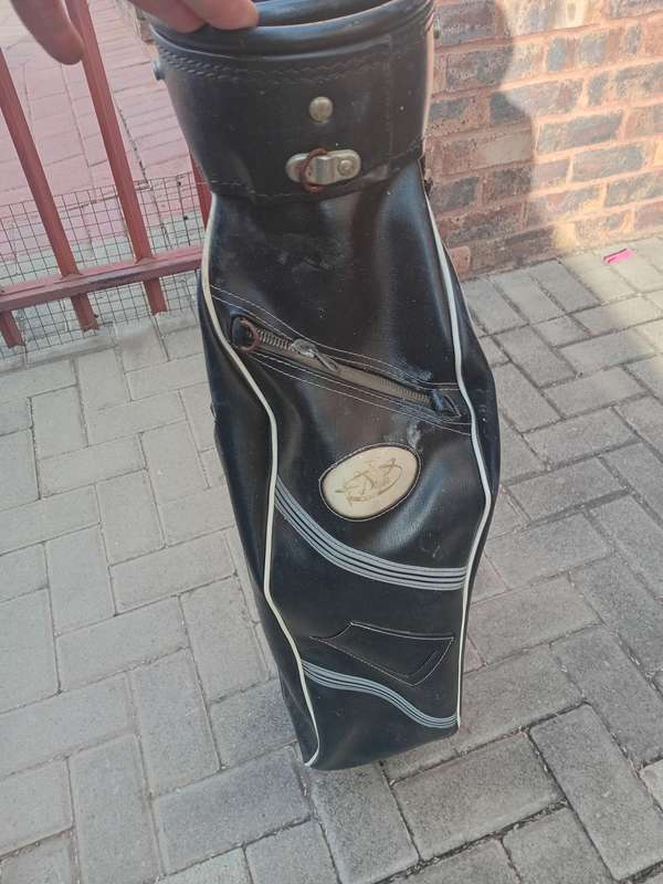 Vintage leather golf bag