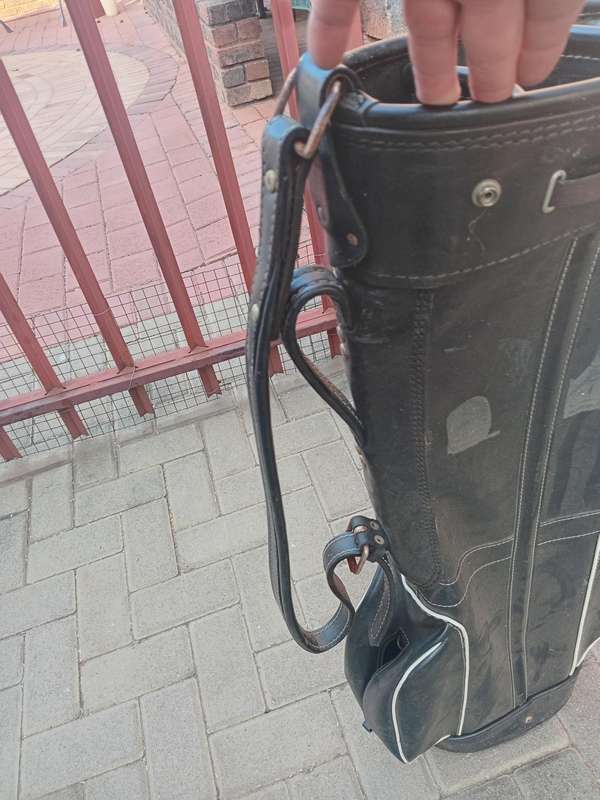 Vintage leather golf bag