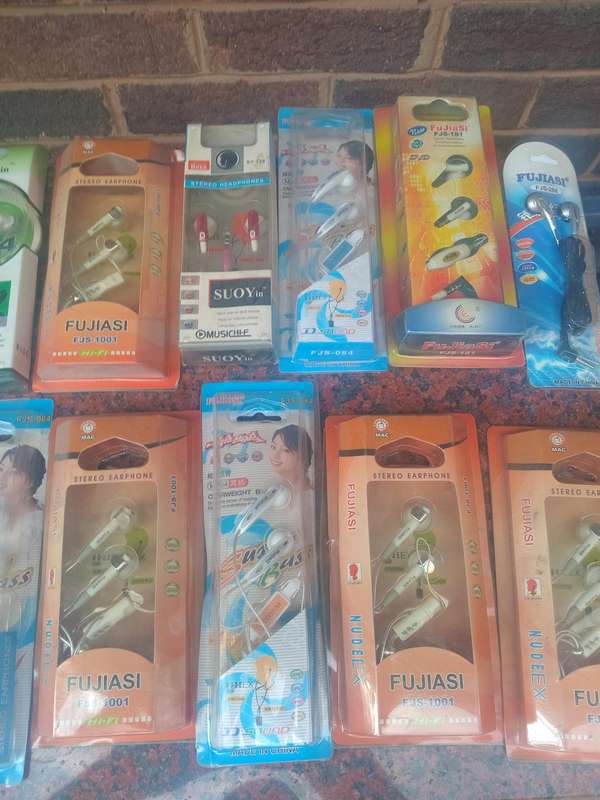 Assorted earphones