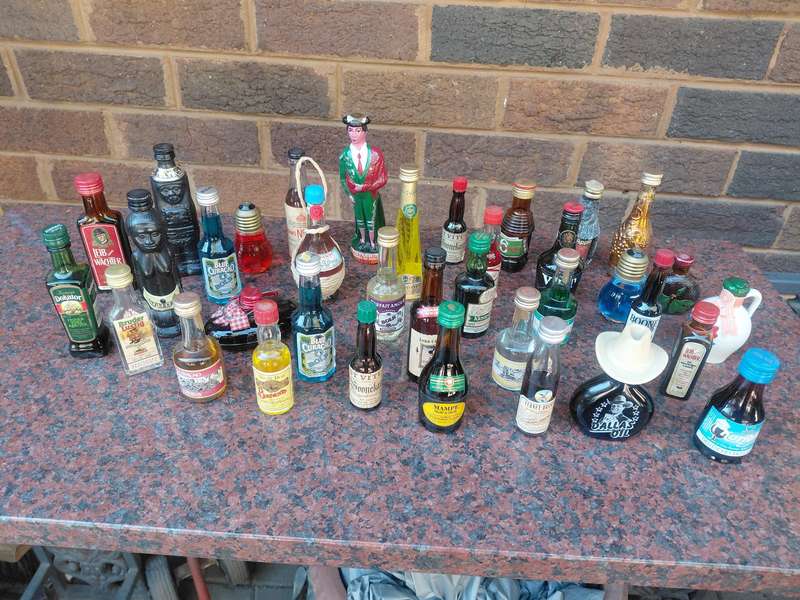 Assorted mini liquor bottles