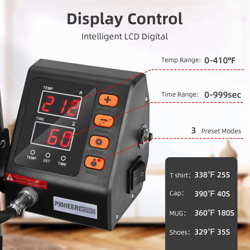 9-in-1 MT9 1400W Heat Press Multitalent - Flat Press, Shoe Press, Mugs, Plates, Cups, Cap Presses