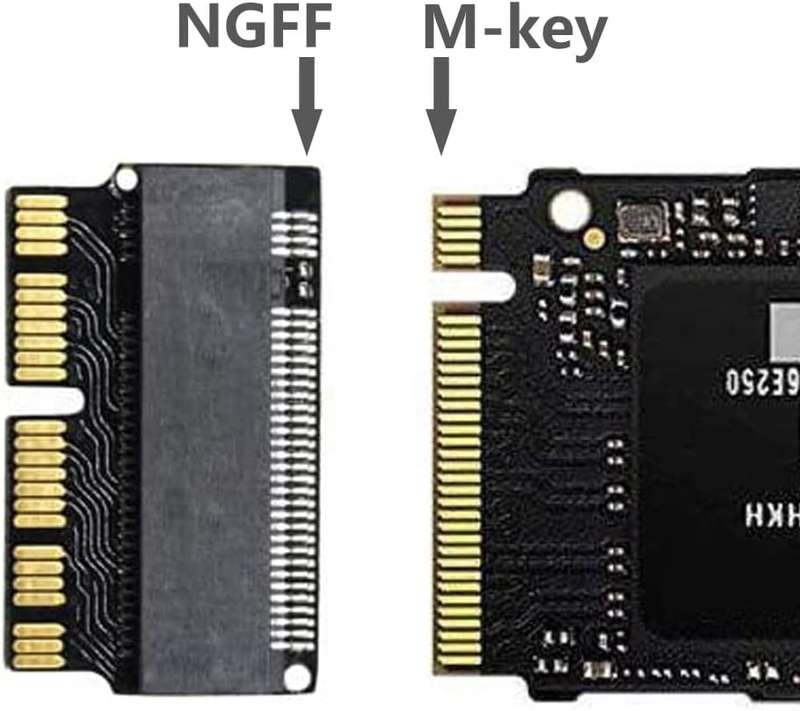 M.2 NVME SSD Convert Adapter,NGFF M.2 NGFF M-Key AHCI SSD Convert Card for Upgrade MacBook