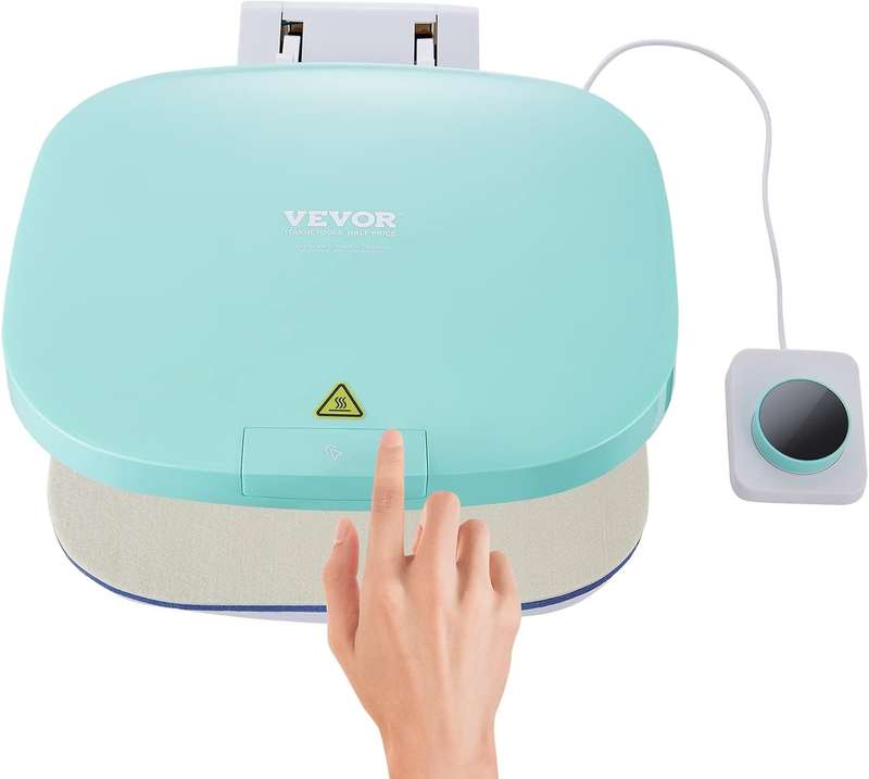 VEVOR Auto Heat Press Machine  Smart T-Shirt Press with Knob Control & Fast Mica Heating Plate