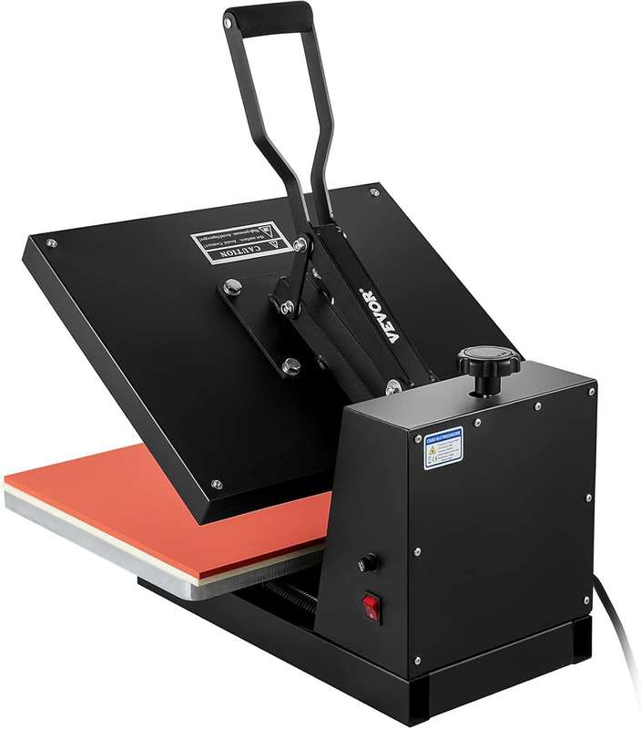 VEVOR 380×380mm Clamshell Flat Heat Press Machine  1400W