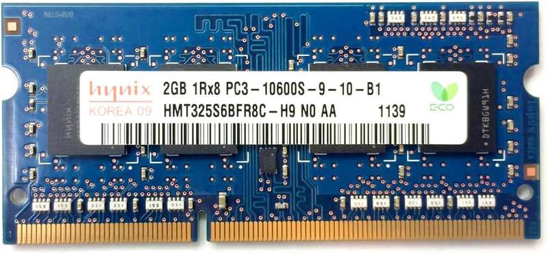 Hynix 2 GB 1Rx8 PC3-10600S-9-10-B1 SO-DIMM Memory