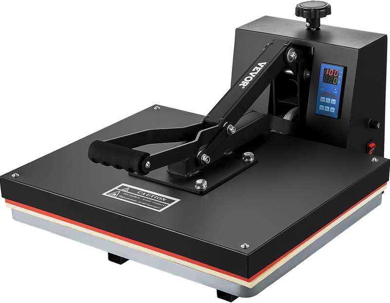 VEVOR 380×380mm Clamshell Flat Heat Press Machine  1400W