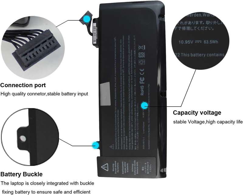 A1278 Laptop Battery Replacement for MacBook Pro 13" (2009-2012)
