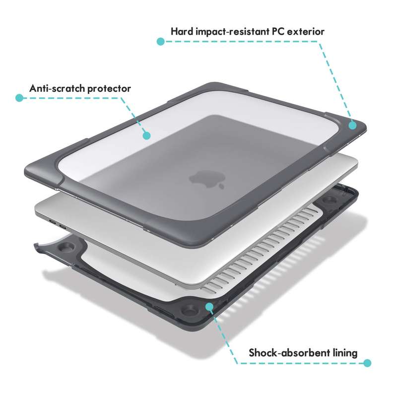 Shockproof Laptop Case Cover for MacBook Air 13" (A1932, A2179, A2337) - BRAND NEW SEALED