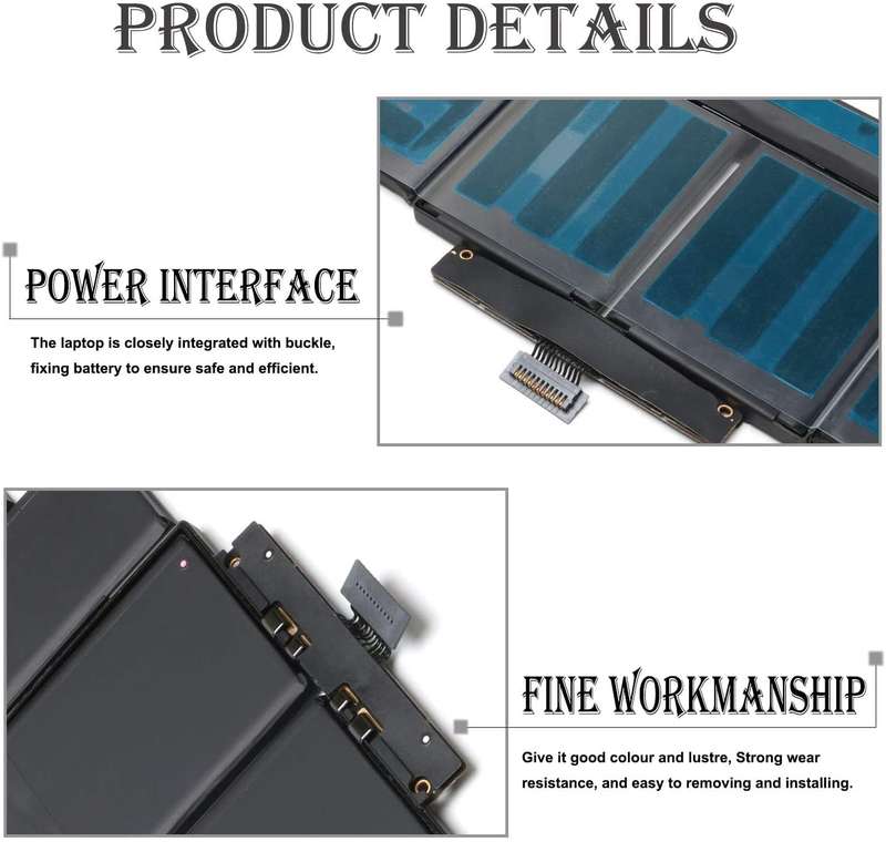 Battery for Apple Pro Retina 15, A1398 , A1618 (EMC 2910, MID-2015 )