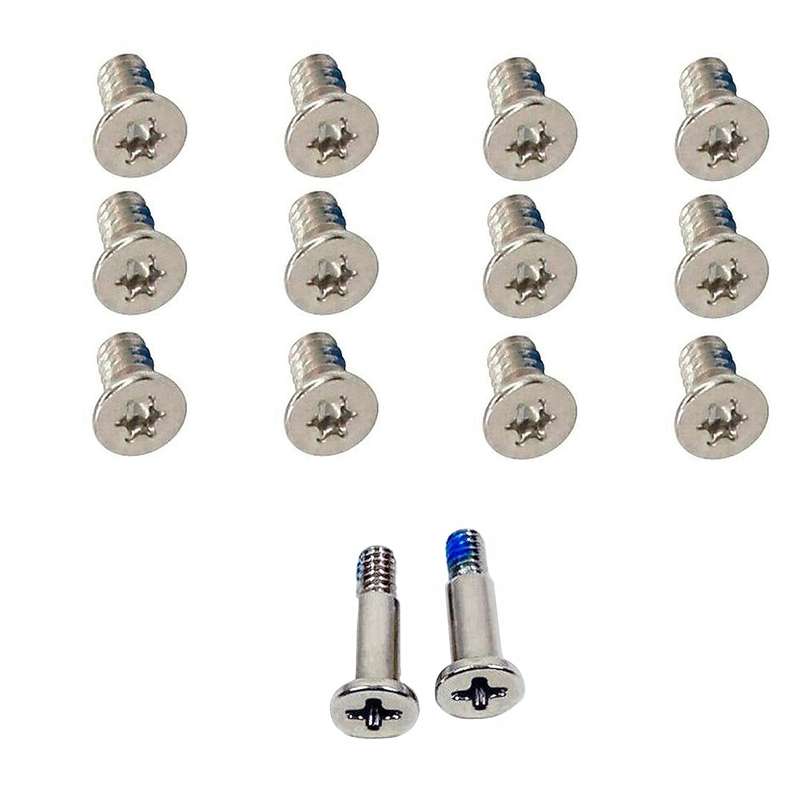 12pcs M2x3mm Silver Torx T5 Bottom Cover Screws & 2pcs Nameplate Screws Replacement for Dell XPS 15