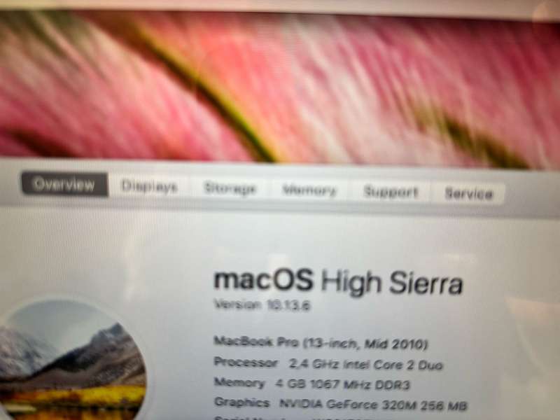 Apple MacBook Pro 13" (Mid 2010)  Intel Core 2 Duo / 4GB RAM / 128GB SSD