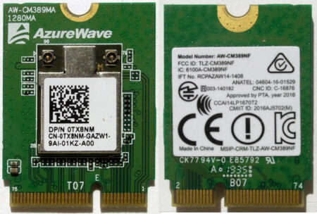 Dell AzureWave AW-CM389MA 0TX8NM Dual Band 802.11a/b/g/n/ac W-Lan Adapter