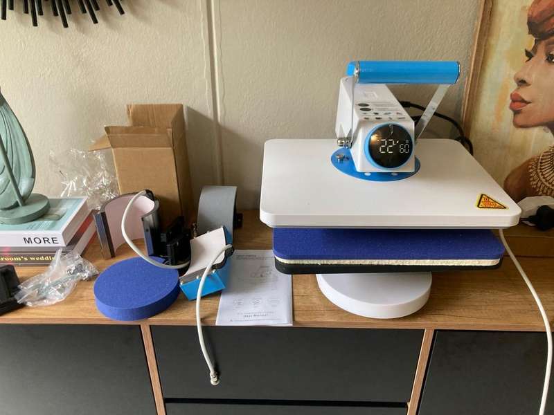 LIMITED OFFER 5-in-1 Digital Heat Press Machine 380mm x 290mm Multifunctional Sublimation