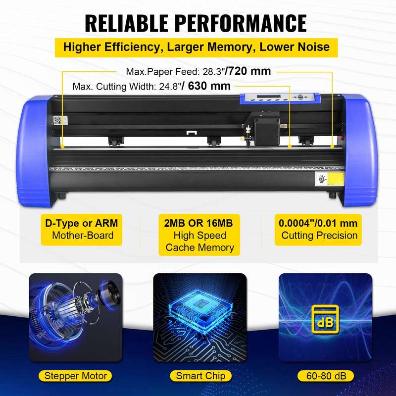 Vinyl cutter 720mm USB 2.0 Vinyl Cutter with Semi-Automatic Contour Cutting + Software Included
