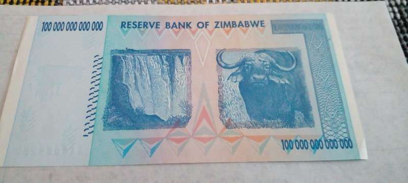 THE BIG ZIMBABWE 100 HUNDRED TRILLION DOLLARS.AUTHENTIC AA NOTE IN GREAT  CONDITION.