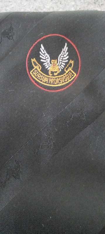 RARE SAAF 2 SQUADRON (CHEETAH FLYERS) NECK TIE. GOOD CONDITION.