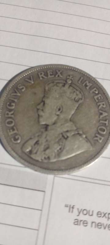 1925 UNION OF SA SILVER HALF CROWN. TOUGH TO FIND .