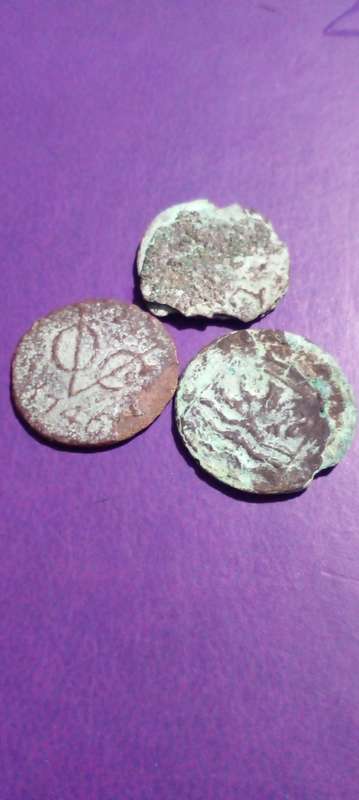 SHIPWRECKED 1726- 1794 VOC DUIT NETHERLANDS EAST INDIES FIRST NEW YORK PENNIES X3. SEE DESC.