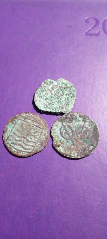 SHIPWRECKED 1726- 1794 VOC DUIT NETHERLANDS EAST INDIES FIRST NEW YORK PENNIES X3. SEE DESC.