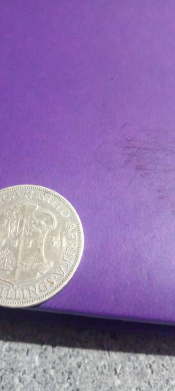 1934 SILVER UNION OF SA. 2 SHILLING COIN .AFTER TAMPERING WITH THE DATE , IT IS NOW A 1931. SEE DESC
