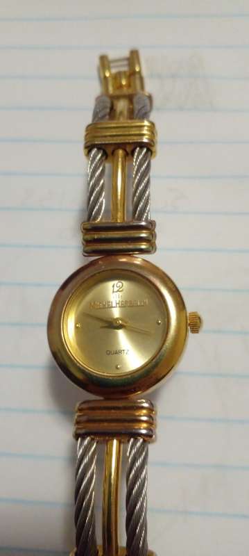 READY TO WEAR, AUTHENTIC MICHELLE HERBELIN LADIES BRACELET WATCH. GREAT OVERALL CONDITION. DESC.