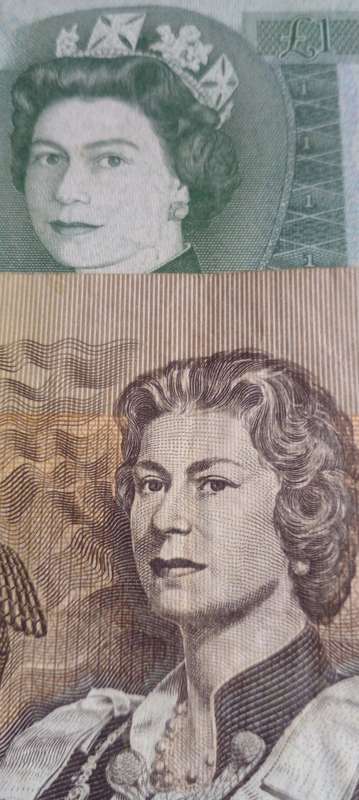 EARLY ENGLAND 1 POUND --AND AUSTRALIAN ONE POUND BANKNOTES. DESC.