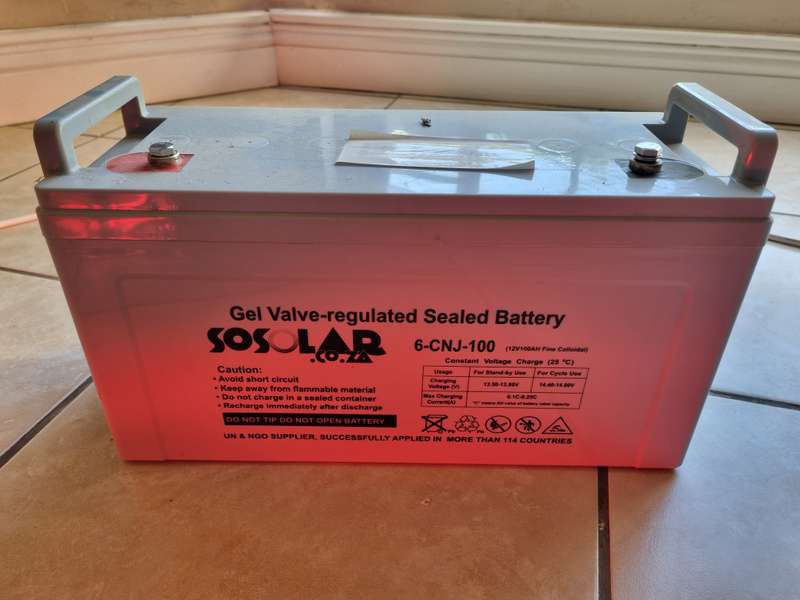 SoSolar 6-CNJ-100 Gel Valve Regulated Sealed Battery