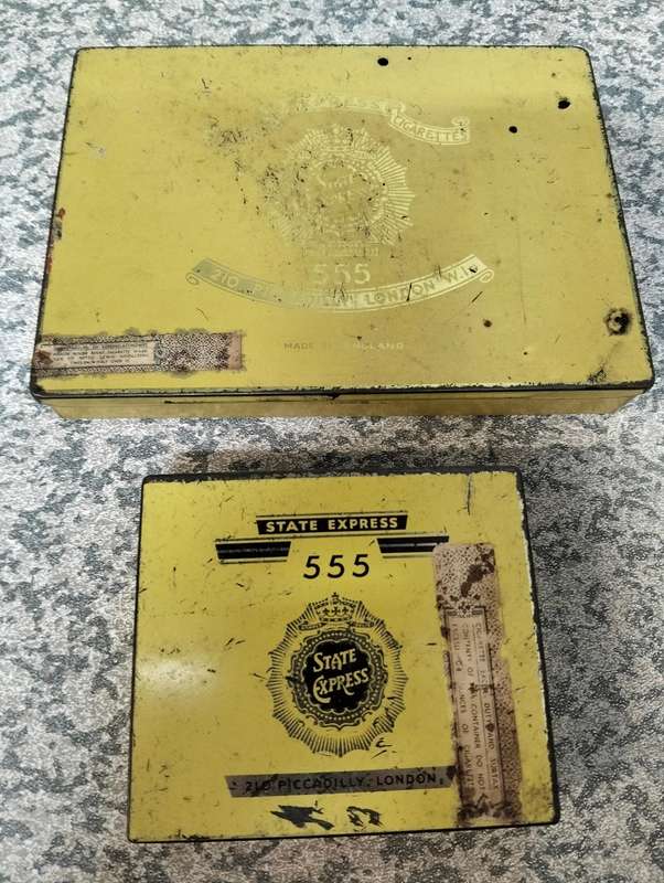Antique cigarette tins