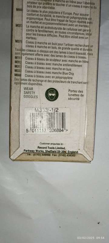 Marples Wood Chisel 13mm_MADE IN SHEFFIELD ENGLAND_Antique