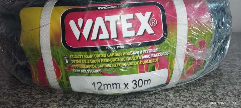 Watex Garden Hose 30 METRES x 12mm WITH FITTINGS
