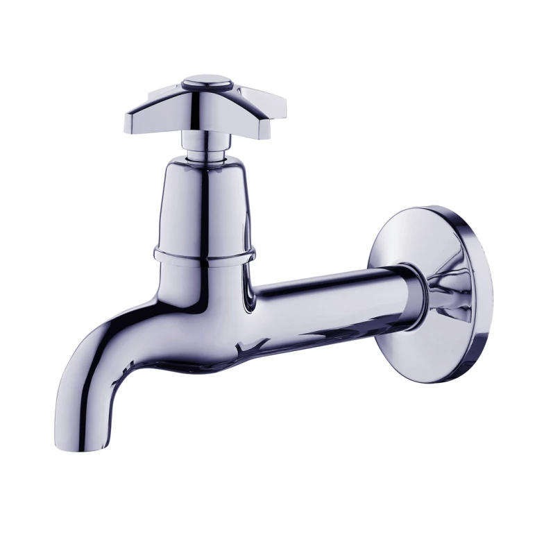 PLUMLINE Standard Plain Bib Tap Extended CP 15mm
