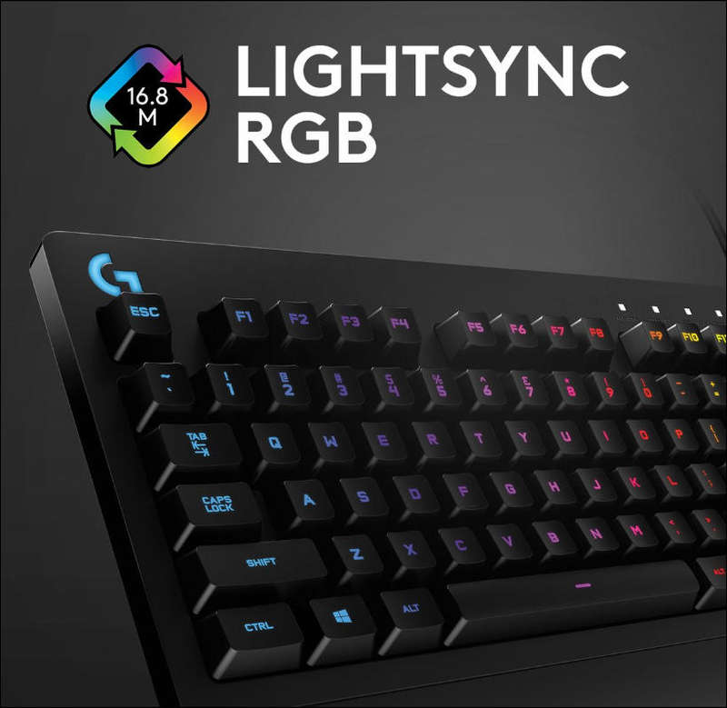 Logitech G213 Prodigy Wired Gaming Keyboard with RGB Backlit Keys - Black